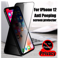 Protection d'écran anti-espion en verre trempé à confidentialité totale pour iPhone 6s 7 8 X XS Max XR 11 11 Pro 12 13 14 15 16 17 7 Pro Max