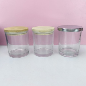 Frosted Black Purple Red Transparent and White Glass Candle Jar 8oz Candle Jar with Lids - Product Image 5