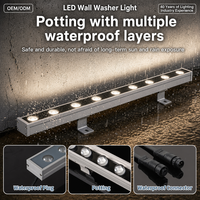 Barre lumineuse LED linéaire pour mur, étanche IP66, DC24V 20W, pour aménagement paysager, ponts et contours de bâtiments