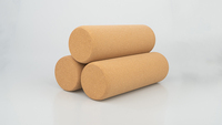 Rodillo de Espuma de Corcho Natural Ecológico para Yoga, de Alta Densidad, para Masaje Muscular y Ejercicio, 30cm 40cm 45cm, Rodillo de Corcho para Fisioterapia