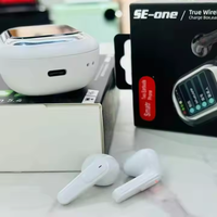 Earphone Gaming Kontrol Sentuh SE-ONE Earphone ANC ENC LCD Layar Penuh Nirkabel TWS Earbuds Peredam Kebisingan Ganda Layar HD