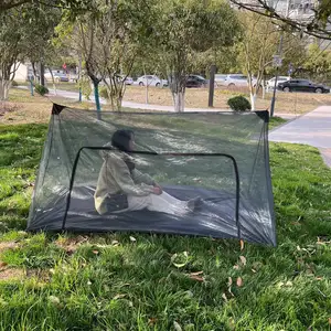 Hamaca para acampar al aire libre con mosquitera, tienda de red para viajar y hacer senderismo, peso ligero, fácil de llevar