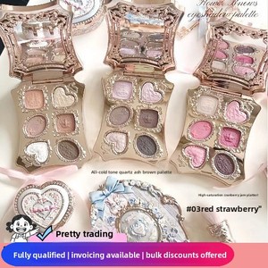 Palette de fards à paupières six couleurs Huazhixiao Bonnie Garden Rabbit, blush, crème à lèvres, miroir, pinceau, ensemble d'accessoires, boîte standard - Product Image 2