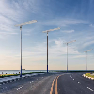 Lampadaire solaire tout-en-un étanche IP65 en aluminium moulé sous pression, lampe de route LED 30W 50W <span class=keywords><strong>60W</strong></span> avec détecteur de mouvement et télécommande - Product Image 5