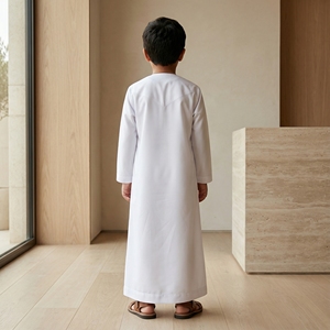 Nuovo Stile 2026 Thobe Bianco per Ragazzi, Kandura Emirati per Bambini, Abito Arabo Musulmano, Dishdasha Omani, Jubba per Bambini, Ramadan Eid <span class=keywords><strong>Mubarak</strong></span> - Product Image 5
