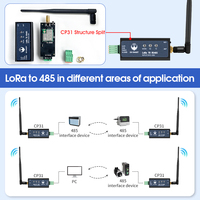 Dispositivo con cable RS485 de transmisión Lora, adaptador de comunicación de transmisión inalámbrica a Lora, conjunto de comandos AT, Protocolo ModBus