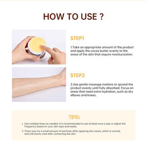 Private Label burro di cacao crema idratante sbiancante lenitivo schiarente crema per il corpo di cacao per le donne - Product Image 6