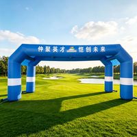 Carpa Arqueada Inflable Gigante Roja Personalizable, Resistente al Agua, con Ventilador Incorporado, Resistente al Sol, para Eventos y Promociones al Aire Libre
