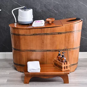 55 zoll Solid Rubber Wood sauna einweichen Bathtub whirlpools gedämpfte durch maschine