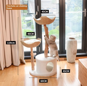 مصنع مخصص القط مجلس الخدش القط القمامة واحد القط تسلق الإطار لعبة بيت الحيوانات الأليفة والأثاث الفاخرة برج شجرة الحيوانات الأليفة - Product Image 3