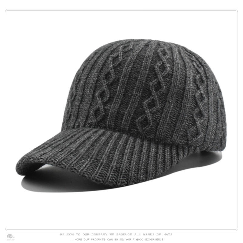 Gray knitted hat