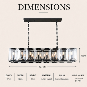 Lámpara de araña lineal de cristal personalizable con cadena de suspensión ajustable para proyectos de interior de villas - Product Image 4