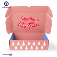 Diseño personalizado de alta calidad reutilizable plegable cartón plano corrugado regalo correo compras caja de correo personalizada con usted logotipo