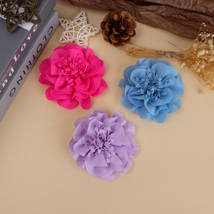 Flores Decorativas de Camelia de Tela Simulada Hechas a Mano para Manualidades, Tocados, Collares, Ropa, Zapatos, Bolsos, Tela Redonda - Product Image 2