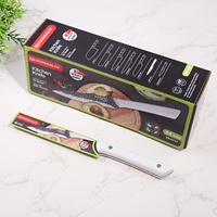 Couteaux de cuisine professionnels EVERWEALTH en gros, en stock, manche ABS, lame en acier inoxydable avec revêtement noir oxydé et finition pierre.