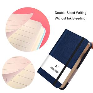 AI-MICH Custom Multifunctional Portable <b>Small</b> Pocket <b>Notebook</b> Memo A6 A7 Size Pu Leather Hardcover Paper Cover Flexible Address - Product Image 4