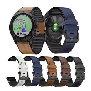 <span class=keywords><strong>Correa</strong></span> de reloj inteligente de <span class=keywords><strong>cuero</strong></span> Quickfit de 22mm y 26mm para <span class=keywords><strong>Garmin</strong></span> Epix Gen 2 Instinct 2X <span class=keywords><strong>Fenix</strong></span> 7X 7 <span class=keywords><strong>6X</strong></span> 6 <span class=keywords><strong>Pro</strong></span> 5 5X Plus, pulseras, <span class=keywords><strong>correa</strong></span> de reloj - Product Image 2