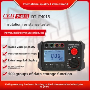 Testeur numérique de résistance d'isolement CEM DT-IT4015 avec mesure de tension et test 5KV pour la maintenance électrique DT-IT40 - Product Image 3