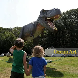 Attraction Dino Factory Modèle de dinosaure animatronique Grande taille réelle T-rex Dinosaurio Fournisseur pour musée