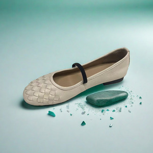 Zapatos de Ballet Mary con Tiras para Mujer, Planos, Suaves, Trenzados, con Punta Redonda, para Bailarinas, para Conducir, Tallas Grandes, Personalizables con Logotipo - Product Image 1