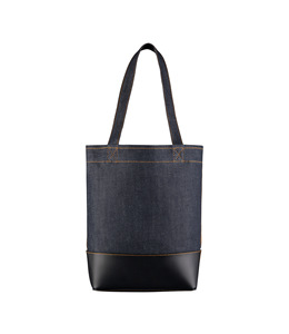 Bolso de hombro portátil de cuero cosido de lona vaquera Francés A. P. C impreso ocio Bolso de mujer Tote BagTop-Handle Bags - Product Image 1