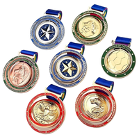 Médaille de marche commémorative personnalisable en or pour événements sportifs de marathon, compétitions d'athlétisme, moulée en métal