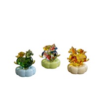 Handgefertigtes Glasiertes Rotierendes Pferde-Glasornament Kulturelles und Kreatives Desktop-Geschenk Figur Kreatives Maskottchen Auto-Geschenk Handwerk