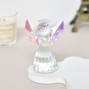 Statua di Angelo in Cristallo Fatta a Mano, Figurina in Vetro <span class=keywords><strong>con</strong></span> Stile Romantico per Decorazione Casa, Regalo di Nozze e per Donne - Product Image 5