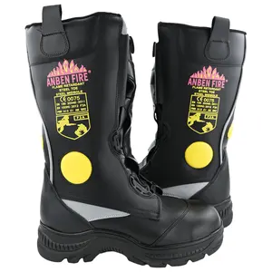 รองเท้าบู๊ตดับเพลิงหนังแท้ ANBEN FIRE RJX ได้รับการรับรองมาตรฐาน EN 20345 สำหรับการดับเพลิงโครงสร้าง - Product Image 1