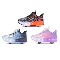 Patins à roulettes tout-terrain à quatre roues en PU pour enfants et adultes, patins de vitesse respirants et lumineux, vente en gros transfrontalière
