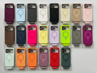 Coque de téléphone portable magnétique en silicone avec béquille populaire pour iPhone 18 17 15 Pro Max, protection d'objectif couleur unie, coque arrière