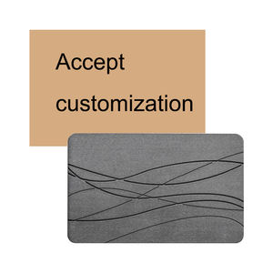 Badmat van diatomeeënaarde, 24 x 16 inch, met aangepast logo, waterabsorberend, antislip, massief natuursteen, voor hotels - Product Image 1