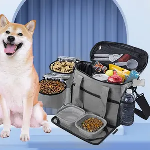 定制LOGO热销大容量便携式旅行宠物食品袋宠物手提袋狗钱包宠物手提袋