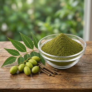 ผงสารสกัดจากต้นสะเดา (Azadirachta indica) ผงสีเขียวละเอียด สารสกัดจากต้นสะเดา (Azadirachta indica) 5% รสขม - Product Image 1