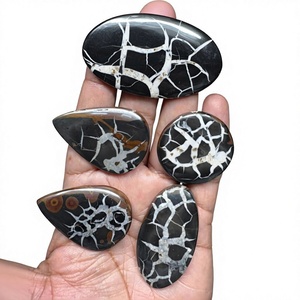 Cabochon de pierres précieuses en vrac SEPTRIAN NOIR naturel poli pendentif de bijoux en cristal de toutes tailles - Product Image 1