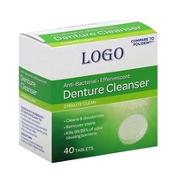 Boîte personnalisée d'emballage pliant d'impression polychrome pour tablette de nettoyage de prothèses dentaires fausses dents