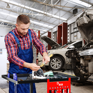 Mesa de trabajo de elevación automotriz móvil a buen <span class=keywords><strong>precio</strong></span>, bandeja de herramientas de elevación de acero y Metal para reparación de automóviles - Product Image 3