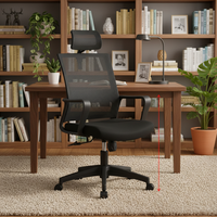 Chaise de bureau ergonomique pivotante en maille, accoudoirs réglables en hauteur, prix d'usine, faible MOQ pour usage domestique, bureau et entreprise