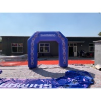 Arche gonflable publicitaire personnalisée Arco Inflable Arcoiris avec éclairage LED pour la décoration d'événements sportifs en plein air