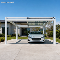 Pergola motorisée en aluminium à lames orientables MEXIN, véranda en verre, télécommande, lames réglables pour jardin, patio, extérieur