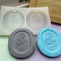 Vente flash : Moule en silicone pour diffuseur de parfum de marque G, à suspendre, pour la fabrication de résine époxy, d'aromathérapie, de plâtre, de bougies, de fleurs, feuille double parfum