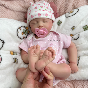 Poupée Bébé Réaliste <span class=keywords><strong>Reborn</strong></span> en Silicone Intégral Souple de 20 Pouces, Fille/Garçon LouLou aux Cheveux Bouclés, Poupée Compagnon en Gros - Product Image 6