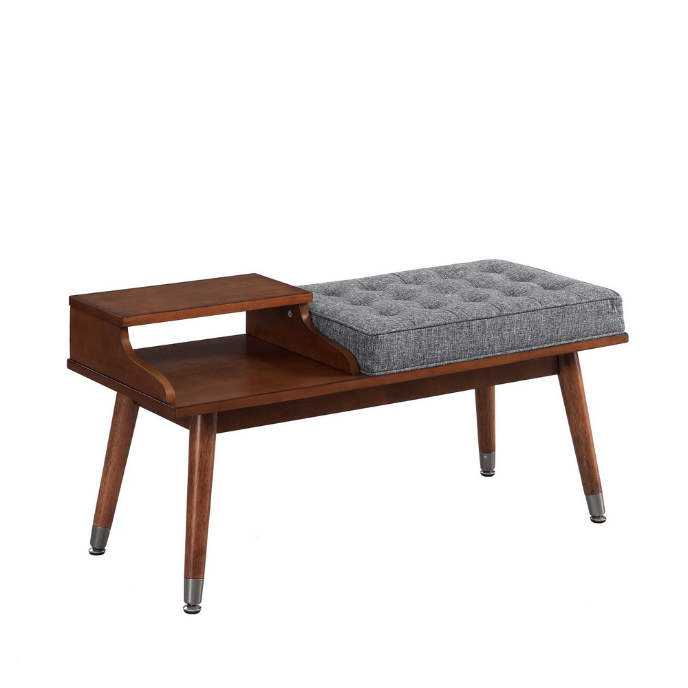 Современная стойка для журналов и телефонная скамья с подушкой