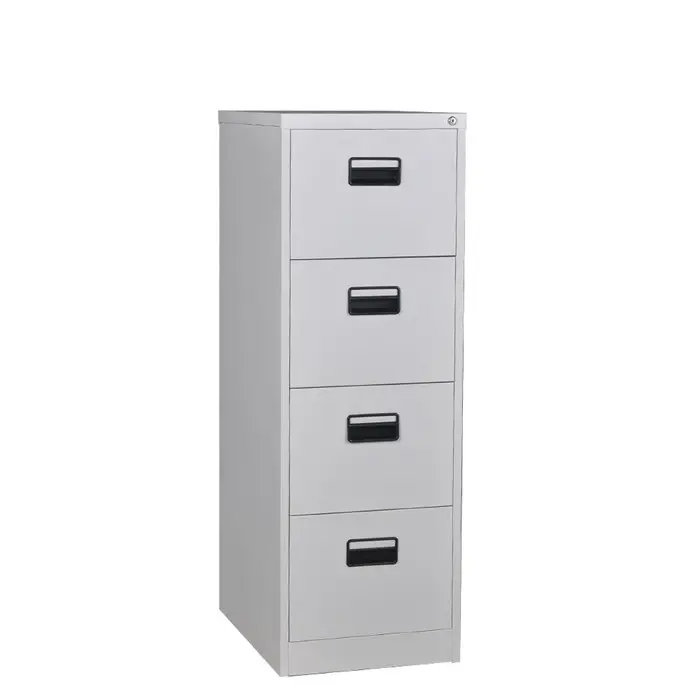 File Cabinet for Hanging Files Plastic Handle Vertical 4 Drawer file cabinet Tall Steel Classic Black Office Furniture