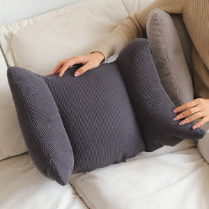 Coussin de soutien lombaire ergonomique, coussin de dossier rayé pour siège de bureau, de voiture ou de canapé, protection confortable de la colonne vertébrale - Product Image 2