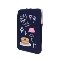 Funda para Portátil Bordada DIY, Bolsa para Computadora con Tacto de Algodón y Forro de Terciopelo, Resistente a Golpes y Arañazos para Uso Diario
