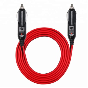 12 Volt ekor kabel Terminal ke 15A kaca dudukan sekering soket rokok mobil pemantik Pria kabel steker - Product Image 6