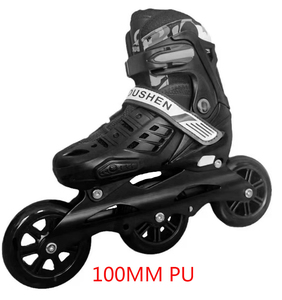 Cada <span class=keywords><strong>patines</strong></span> en línea al por mayor 100MM PU grandes <span class=keywords><strong>3</strong></span> <span class=keywords><strong>ruedas</strong></span> Marco de aleación de aluminio estudiantes hombres mujeres y niños ajustable - Product Image 3