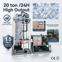 Machine à glace industrielle Robin 10 tonnes avec compresseur, en acier inoxydable, économe en énergie, pompe 500 kg, haute productivité pour les boissons