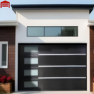 <span class=keywords><strong>Porte</strong></span> <span class=keywords><strong>de</strong></span> <span class=keywords><strong>garage</strong></span> sectionnelle moderne résidentielle en acier isolé avec fenêtres en verre trempé, personnalisable pour villa et maison - Product Image 3